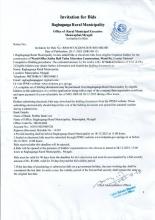 Invitation for Bids of Ward office Sabha Hall Tatha Gherabar Construction Ward.1